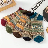 5 Pack Thick Women’s Autumn Winter Wool Socks - 2 Pairs Black / One Size