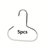 Manganese Steel Round Hook Metal Support for Hat and Bag Organization - 5pc White
