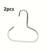 Manganese Steel Round Hook Metal Support for Hat and Bag Organization - 2pcs White