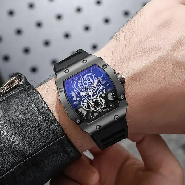 Yolako Men Watches Fashion Sport Silicone Band Quartz Large Dial