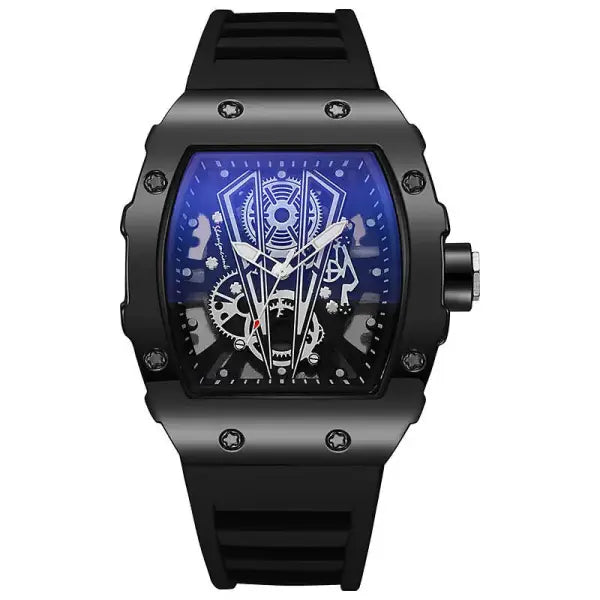 Yolako Men Watches Fashion Sport Silicone Band Quartz Large Dial - 1PC Black Black