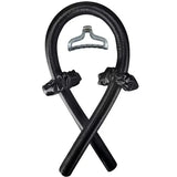 Heatless Curling Rod Polyester Headband for Soft Shiny Hair - Pink Black