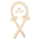 Heatless Curling Rod Polyester Headband for Soft Shiny Hair - Pink Black