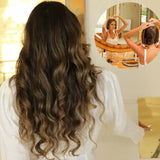 Heatless Curling Rod Polyester Headband for Soft Shiny Hair - Pink Black
