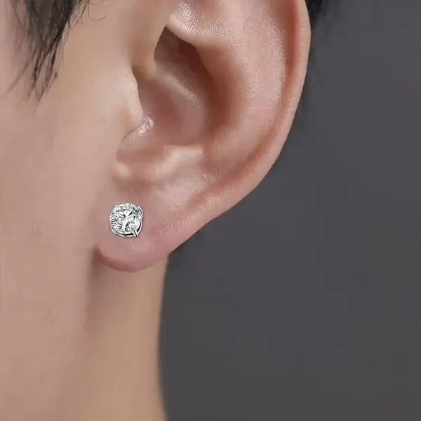 Crystal Strong Magnetic Ear Stud Clip Earrings for Men and Women