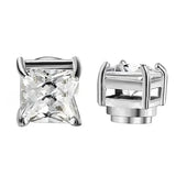 Crystal Strong Magnetic Ear Stud Clip Earrings for Men and Women - 6mm Style D