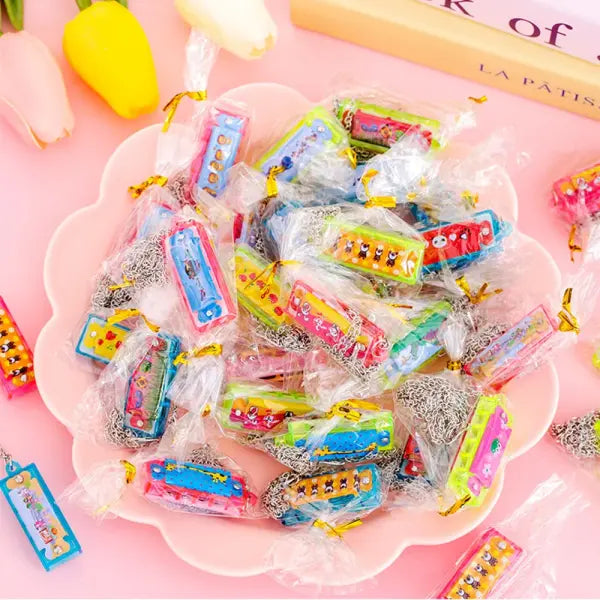 Mini Necklace Harmonica Bulk Packs for Children Birthday and Gifts