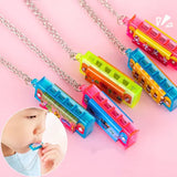 Mini Necklace Harmonica Bulk Packs for Children Birthday and Gifts