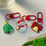 Resin Santa and Elk Keychains for Christmas Party Favors