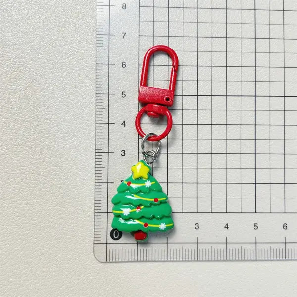 Resin Santa and Elk Keychains for Christmas Party Favors