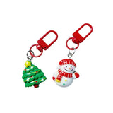 Resin Santa and Elk Keychains for Christmas Party Favors