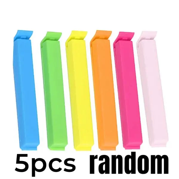10 or 5pcs Portable Kitchen Storage Food Bag Clips - 5pcs 11cm