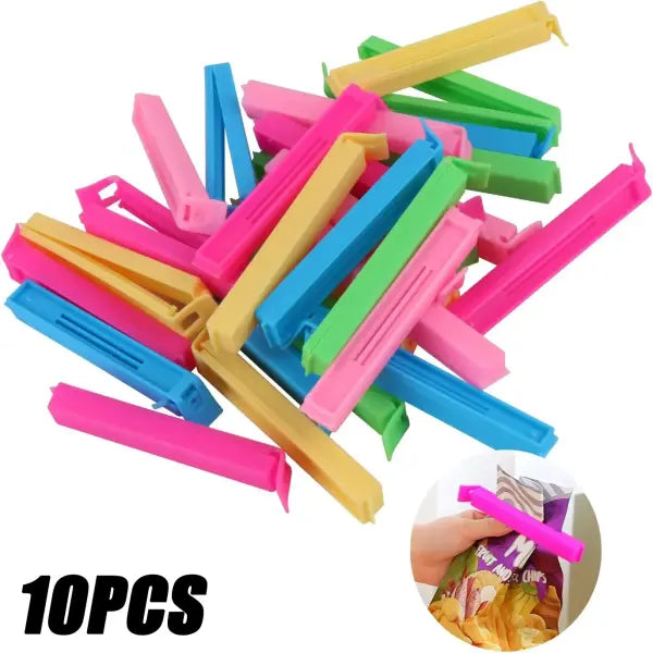 10 or 5pcs Portable Kitchen Storage Food Bag Clips - 10pcs 11cm