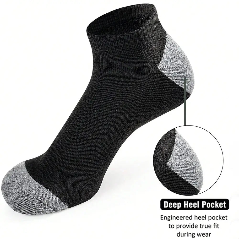 10 Pairs Of Comfortable Breathable Socks Sweat Absorbing Odor Proof Low Cut Solid Color Socks Suitable For Outdoor