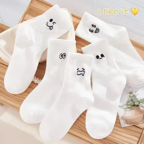 Women Cartoon Patterned Low Tube Socks - 5 Pairs 4 / One Size