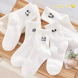 10 Pairs Women Cartoon Patterned Socks Trendy And Fashionable Versatile Socks Lightweight Breathable Comfortable Casual