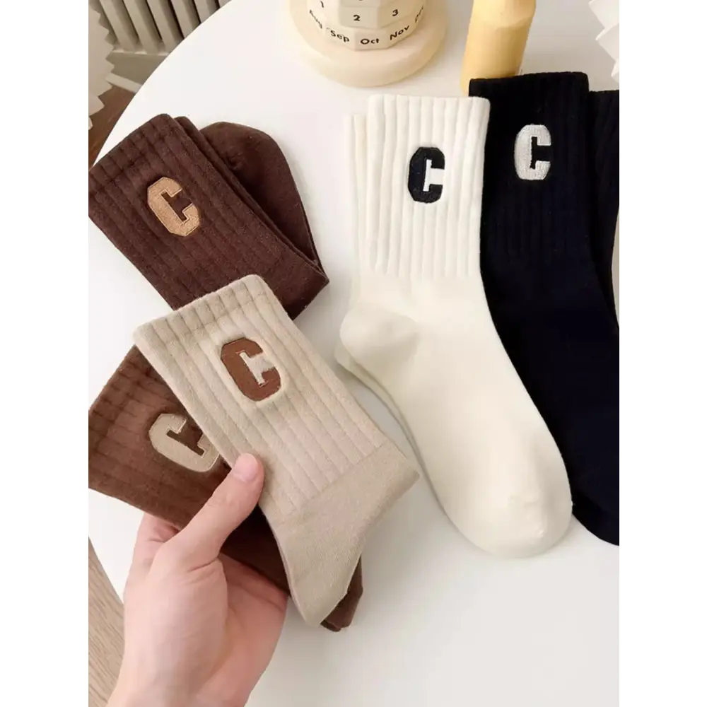 10 Pairs Women Cartoon Patterned Socks Trendy And Fashionable Versatile Socks Lightweight Breathable Comfortable Casual