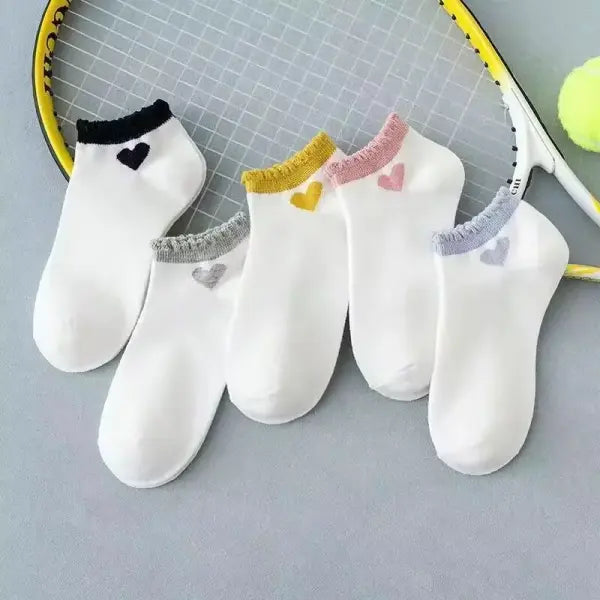 Women Cartoon Patterned Low Tube Socks - 5 pairs 3 / One Size