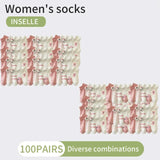 10 Pairs Women Cartoon Patterned Socks Trendy And Fashionable Versatile Socks Lightweight Breathable Comfortable Casual