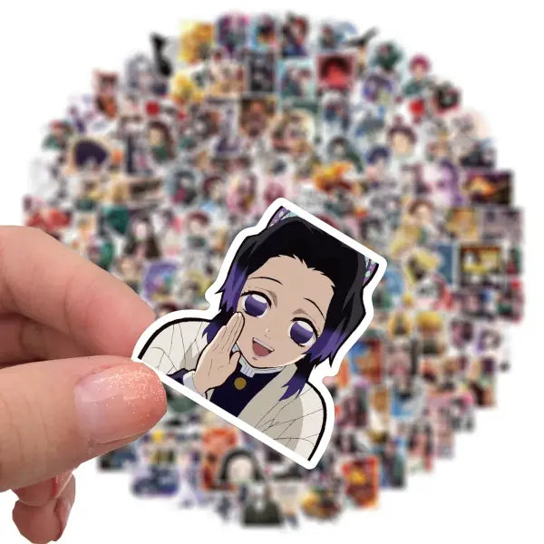 200pcs Cartoon Anime Demon Slayer Stickers for Laptop and Skateboard