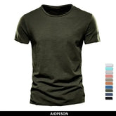 100% Cotton Men’s Casual T-Shirt – Soft O-Neck Short Sleeve Summer Fitness & Home Top