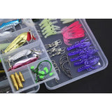 100 Piece Sequined Soft Bait Set Fishing Gear for All Anglers - Colorful - Hair Remover