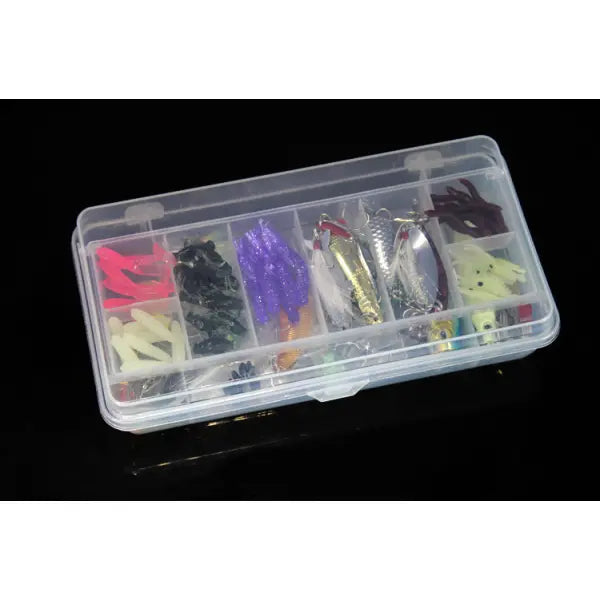 100 Piece Sequined Soft Bait Set Fishing Gear for All Anglers - Colorful - Hair Remover