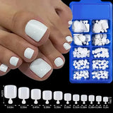 100pcs Fake Toenail Natural White Acrylic False Tips 1box - TD169