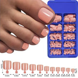 100pcs Fake Toenail Natural White Acrylic False Tips 1box - TD171-2