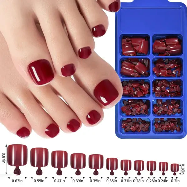100pcs Fake Toenail Natural White Acrylic False Tips 1box - TD171-1