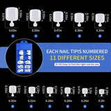 100pcs Fake Toenail Natural White Acrylic False Tips 1box