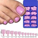 100pcs Fake Toenail Natural White Acrylic False Tips 1box - TD171-4
