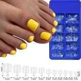100pcs Fake Toenail Natural White Acrylic False Tips 1box - TD171-5