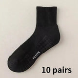 10pcs Socks Tube Thick Cotton Deodorant Winter Basketball Stockings