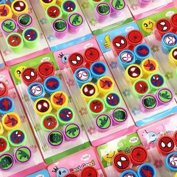 10 Piece Disney Spider-Man Superhero Stamps for Kids Party Favors - Spiderman