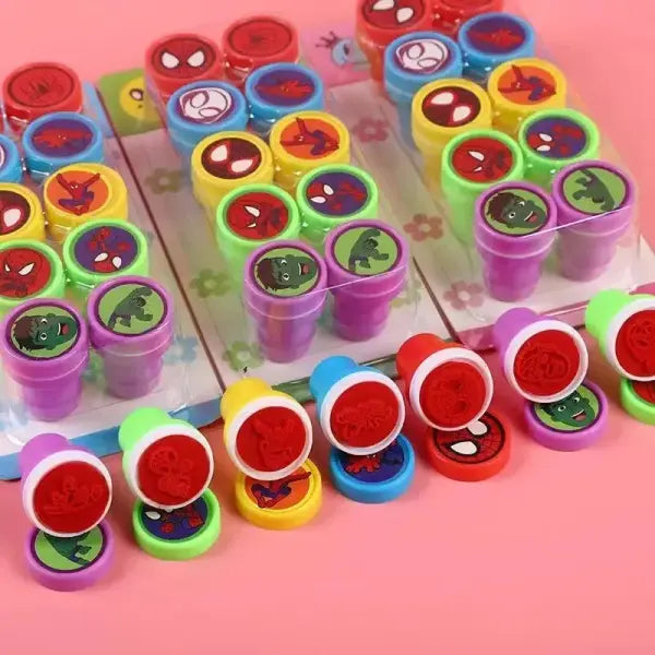 10 Piece Disney Spider-Man Superhero Stamps for Kids Party Favors - Spiderman