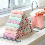 10-piece Microfiber Dish Cloths Multi Purpose Dishwashing Towels - Color random / 10pcs