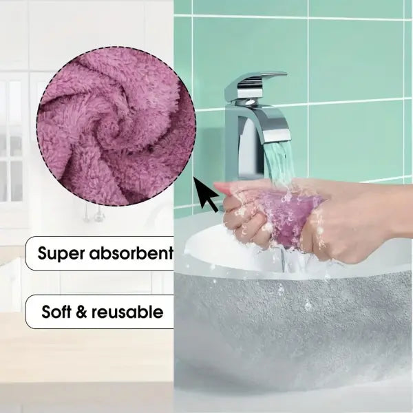 10-piece Microfiber Dish Cloths Multi Purpose Dishwashing Towels - Color random / 10pcs