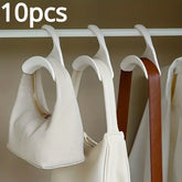 10pcs Widen Multipurpose Hangers Connection Hook Space Saving Hat Silk Scarf Shawls Handbag Hanging Rack Wardrobe