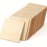 10Pcs Wood Square 4x4in Blank Wood Sheet for Crafts Thin Unfinished Wood Squares for Wood Burning Painting Staining