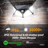 100LED Solar Waterproof Wall Lamp with Human Body Induction