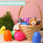 12/24/36pcs Easter Fillable Eggs - Colorful Plastic Eggshell Gift - Himpall