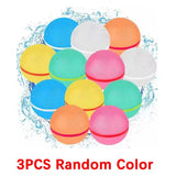 Magnetic reusable water balloons quick fill pool toys - 3PCS Random Color