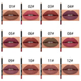 12 pcs Long-Lasting Lipstick Set with Professional Lip Liner Pencil and Matte Lip Gloss for Women Valentine’s Day Gifts