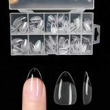 120Pcs Full Cover Nail Tips Stiletto Gel Extension Multi Style Set - Short Almond