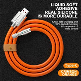 120W 7A Fast USB Type C Liquid Silicone Degree Rotation Elbow Cable