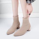 Hannah Women Boots with Urban Style and Adhesive Soles - Khaki / 35
