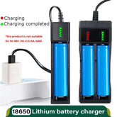 18650 Battery Charger 1/2/4 Slots Dual 18650 Charging 3.7V Rechargeable Lithium Battery USB Charger For 16340 14500