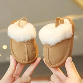 Baby Cotton Plush Slippers 0–18M – Soft Sole Warm Winter Indoor Walking Shoes for Boys & Girls