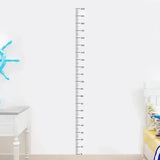 Kids growth chart wall sticker with waterproof self adhesive ruler - black